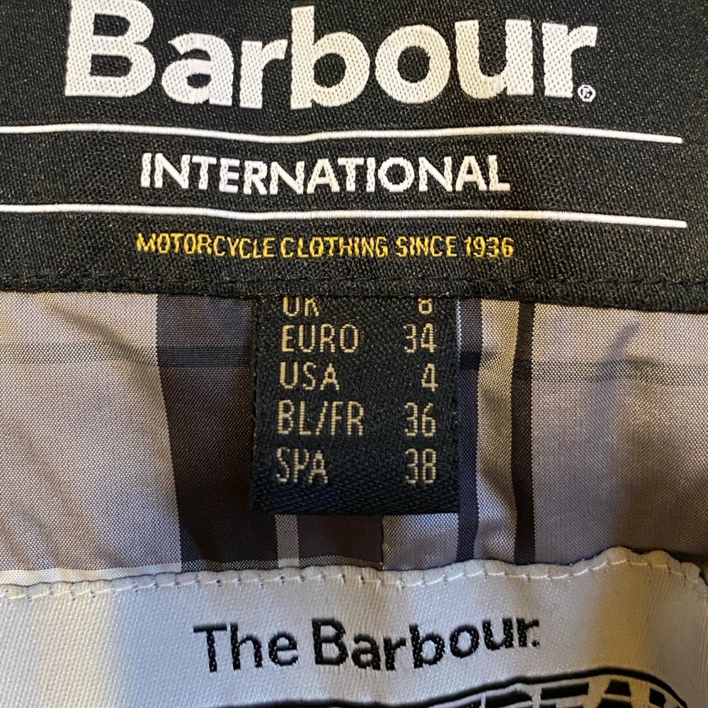 Barbour Black Wool Trench Coat Leather Collar Women's Size 4 - Picture 14 of 14